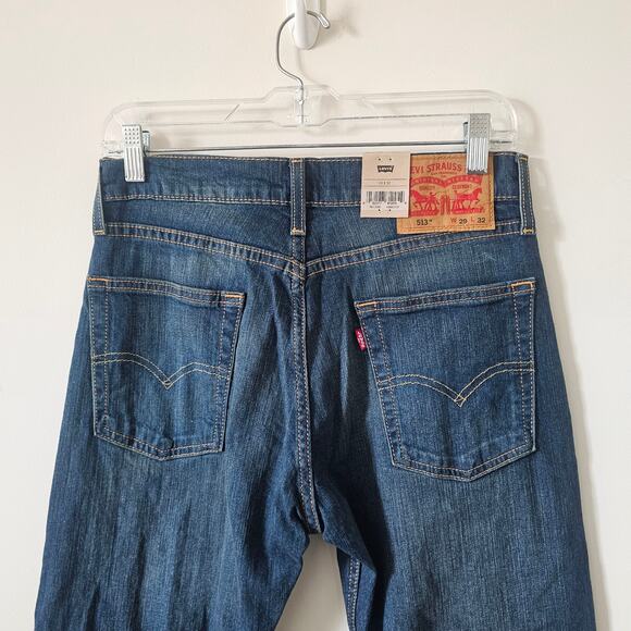 Levi's 513 Slim Straight Medium Wash Jeans Size 29x32 - Picture 4 of 6